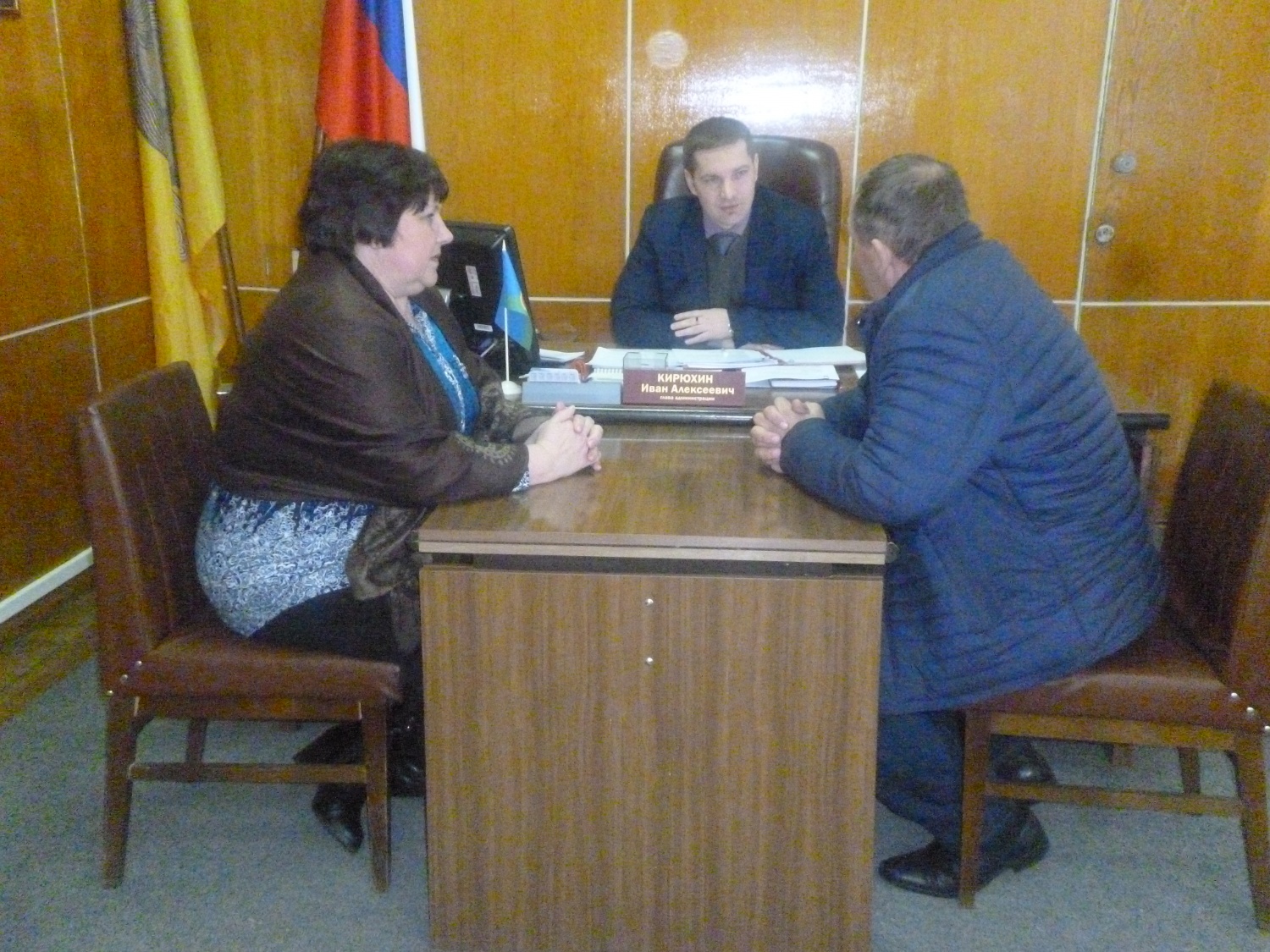 Глава администрации Малосердобинского района Иван Кирюхин провел рабочую встречу с предпринимателем