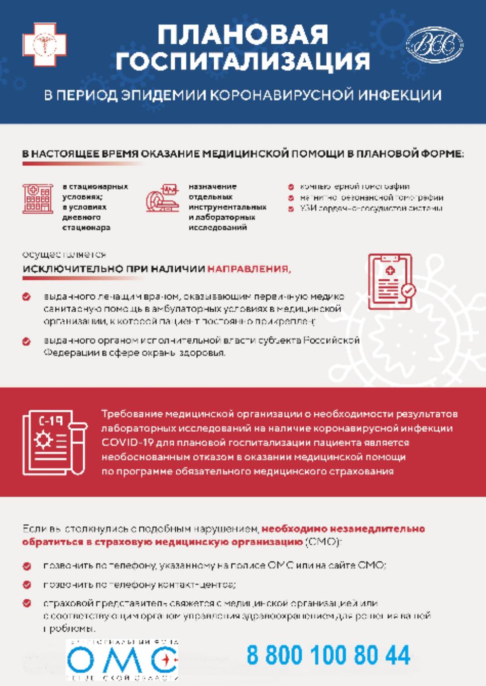 Как проходит плановая госпитализация в дни пандемии?