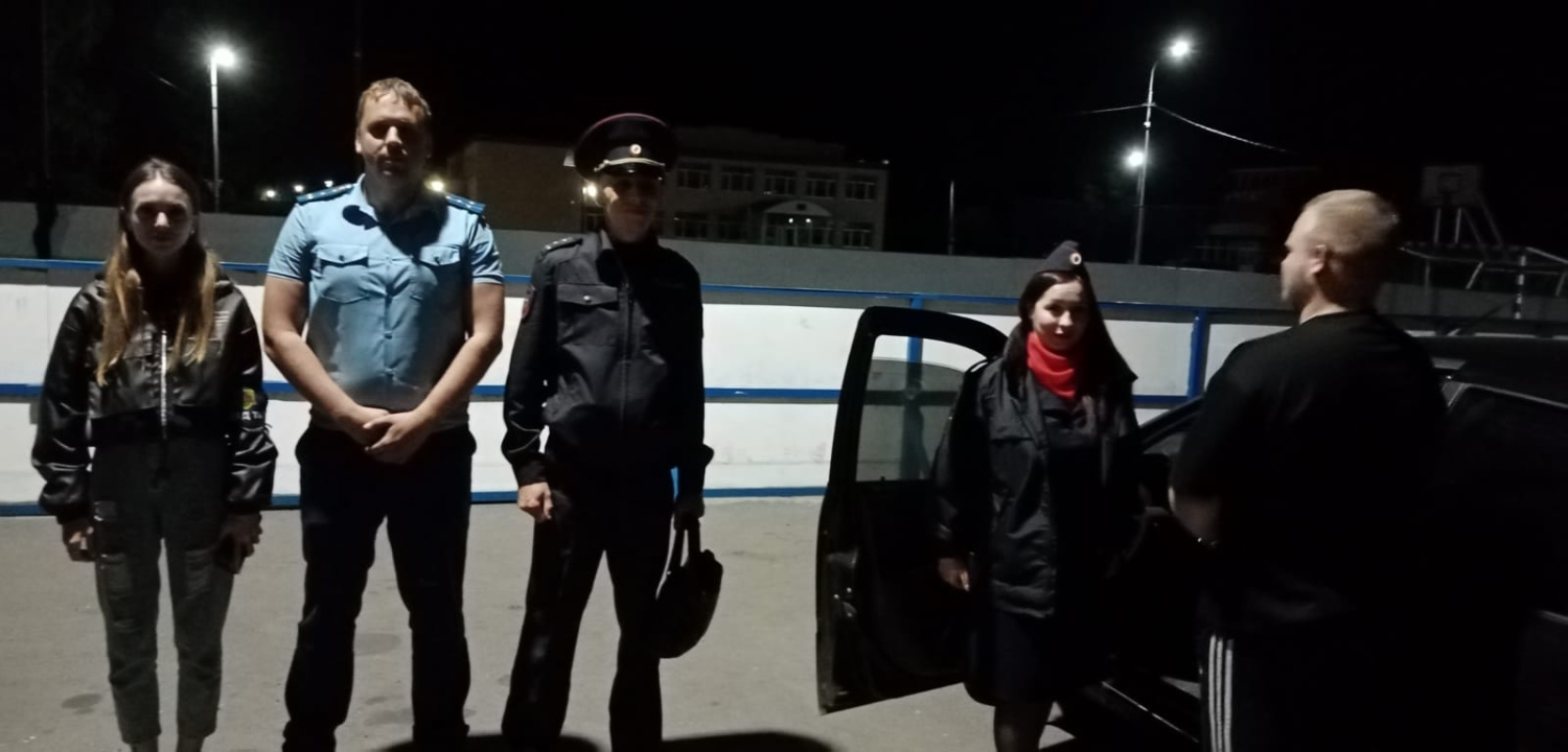 Вечерний рейд по местам массого скопления молодежи Вечерний рейд по местам массого скопления молодежи