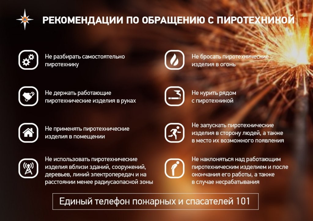 Рекомендация по обращению с пиротехникой 