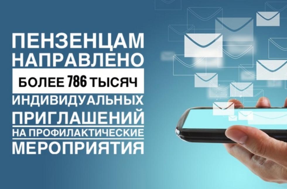 Пензенцам направлено более 786 тысяч индивидуальных приглашений на профилактические мероприятия Пензенцам направлено более 786 тысяч индивидуальных приглашений на профилактические мероприятия