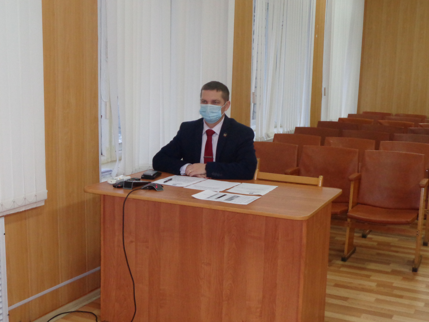 Глава администрации Малосердобинского района Иван Алексеевич Кирюхин принял участие в совещании в режиме видеоконференции
