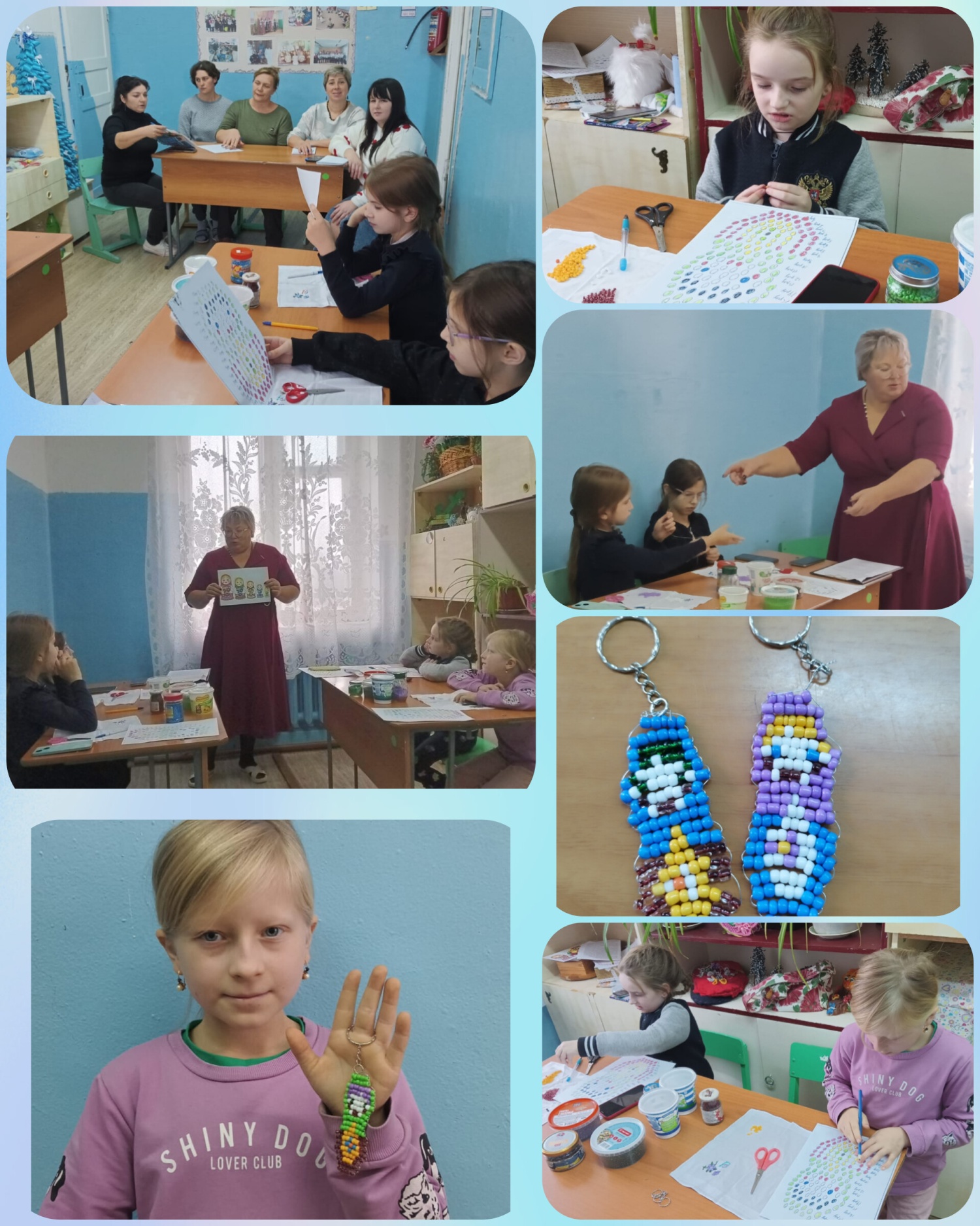 Педагог Заварзина Татьяна Анатольевна провела открытое занятие по изготовлению матрешки из бисера