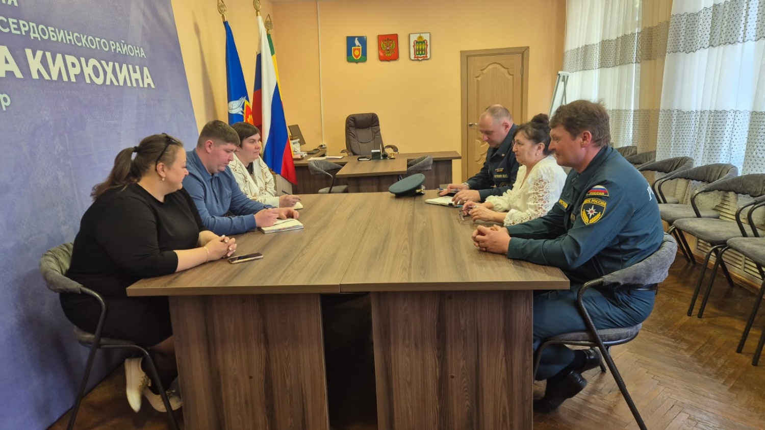 Заседание Комиссии по чрезвычайным ситуациям и обеспечению пожарной безопасности Малосердобинского района