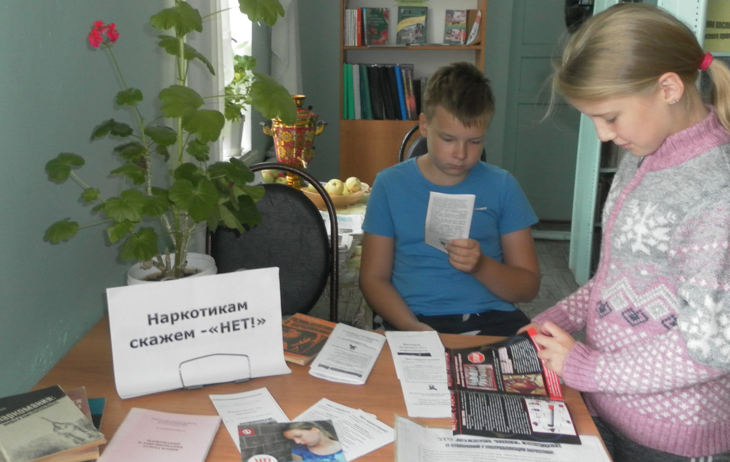 Урок - предупреждение «Коварные разрушители здоровья»  прошёл в библиотеке села Новое Дёмкино