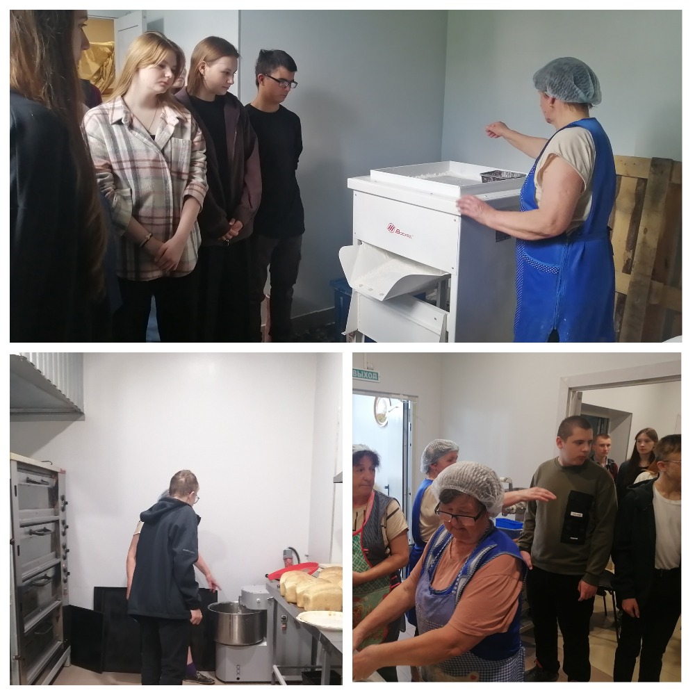В рамках единой модели профориентации специалисты центра занятости организовали для учащихся 10 класса МБОУ многопрофильный лицей с. Малая Сердоба экскурсию на хлебопекарню 