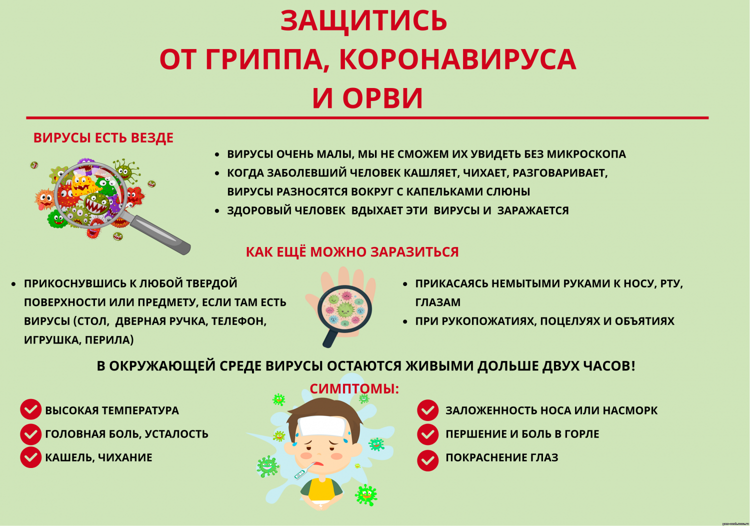 Администрация Малосердобинского района напоминает о профилактике вирусных инфекций