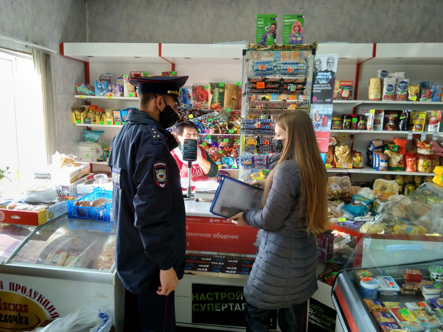 В Малосердобинском районе продолжаются рейды по контролю за соблюдением масочного режима.