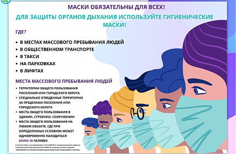 Роспотребнадзор напомнил о необходимости использования масок