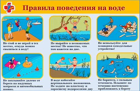 Не забывайте про правила поведения на воде в летний период!
