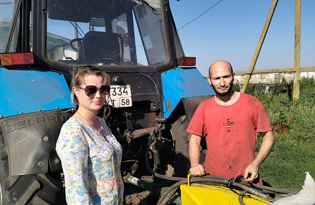 Рабочая поездка сотрудников отдела сельского хозяйства и экономики в К(Ф)Х Тайгибов М.А.