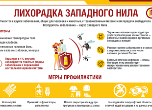 О мерах профилактики лихорадки Западного Нила и прочих инфекций, передаваемых при укусах комаров