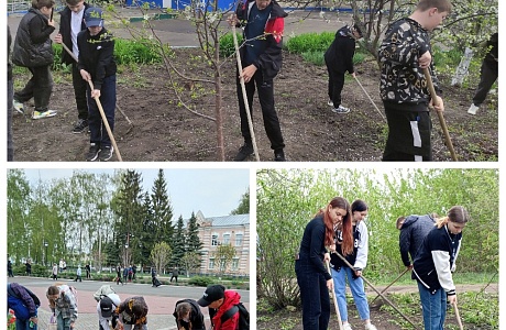МБОУ многопрофильный лицей с. Малая Сердоба принял участие во всероссийском субботнике.
