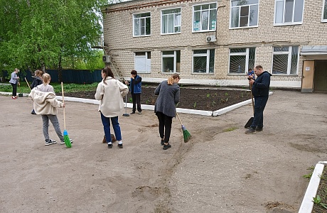 На территории Малосердобинского района продолжаются работы по благоустройству