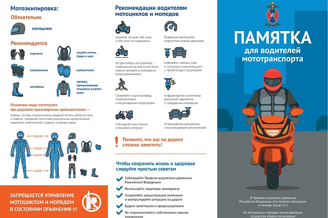 Памятка для водителей мототранспорта: Безопасность превыше всего!