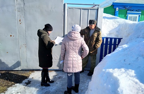 Продолжается профилактическая работа с населением с.Малая Сердоба, попадающего в зону возможного подтопления.