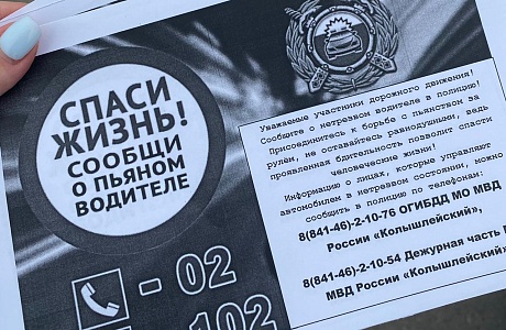 Профилактика нарушений.Нетрезвый водитель